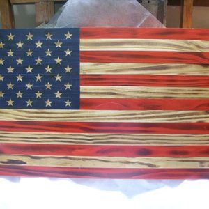 Home Made Wooden Flags